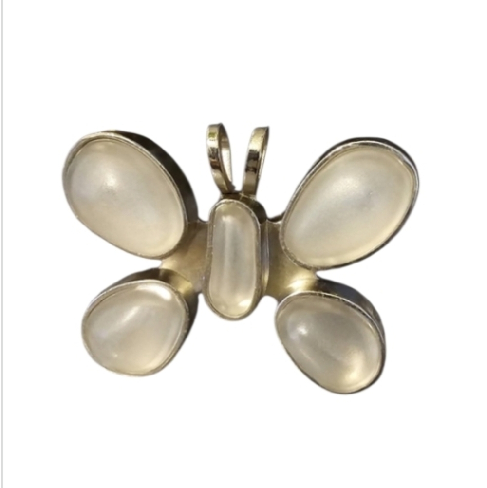 Rebecca Collins Vintage Signed Butterfly Pendant Brooch in EUC